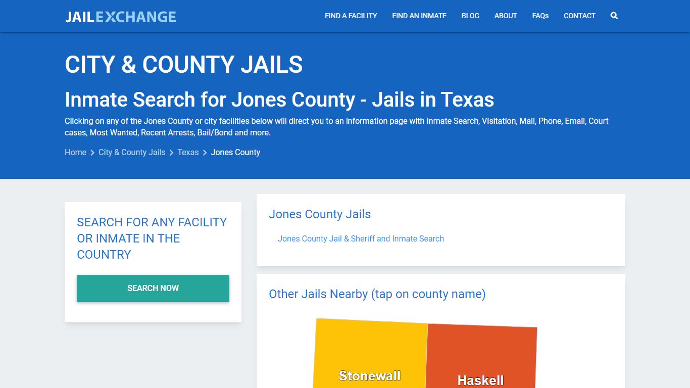 Inmate Search for Jones County | Jails in Texas - Jail Exchange