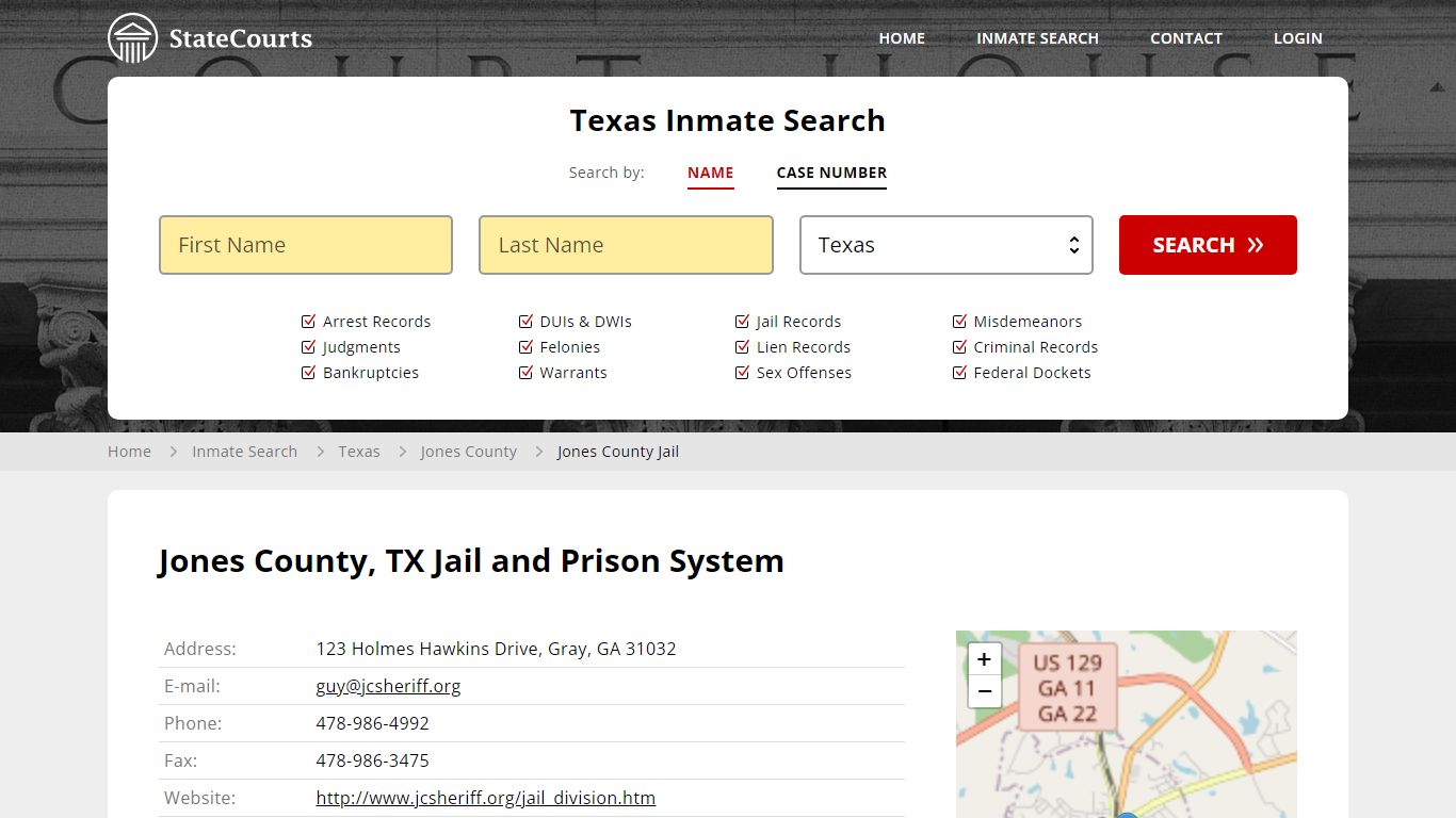 Jones County Jail Inmate Records Search, Texas - StateCourts